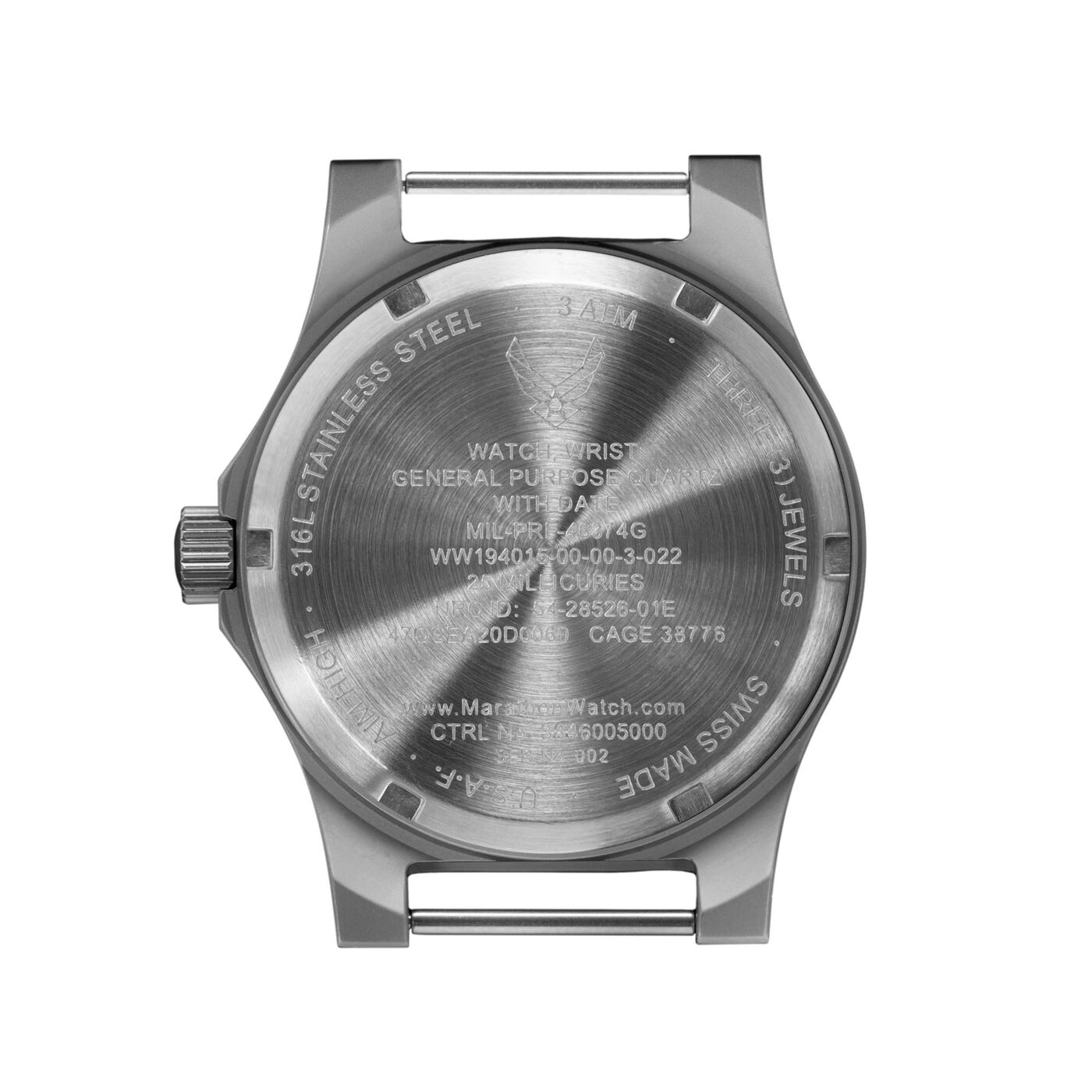 Marathon Re-Issue Stainless Steel Quartz Officer's Watch USAF
