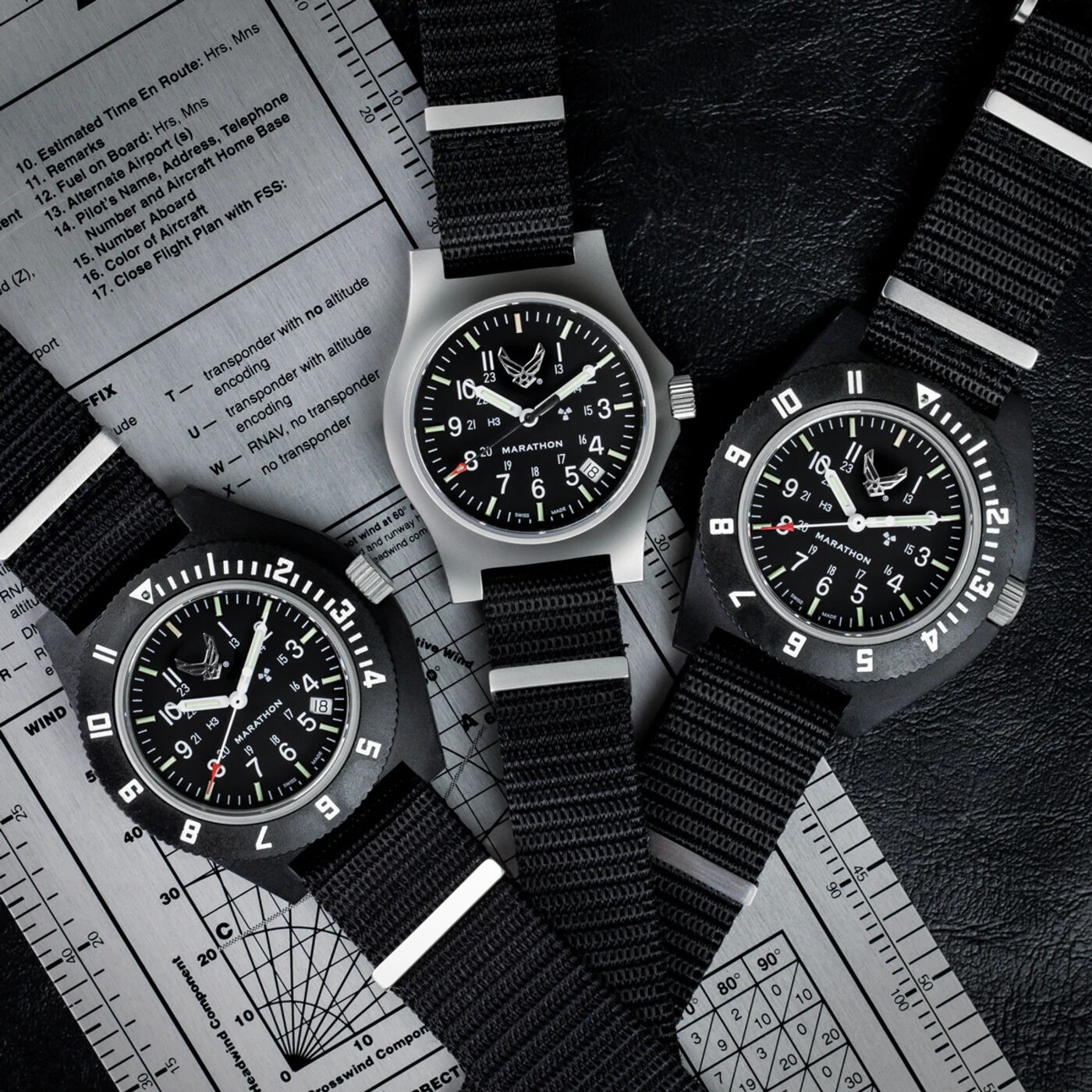 Marathon Re-Issue Stainless Steel Quartz Officer's Watch USAF
