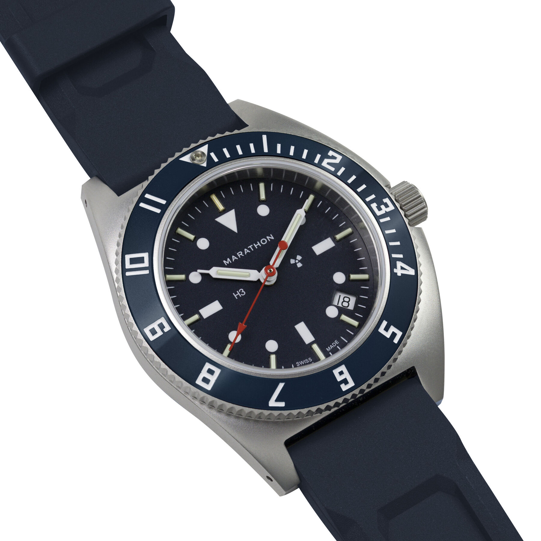 Marathon Blue Yonder Steel Navigator Watch with Date